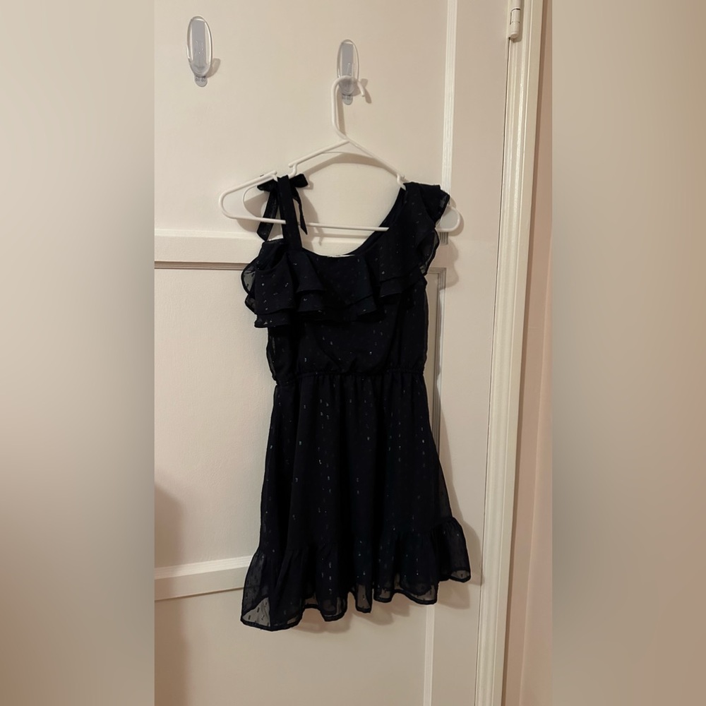 H&M Dark Blue Off Shoulder Cute Girl Dress